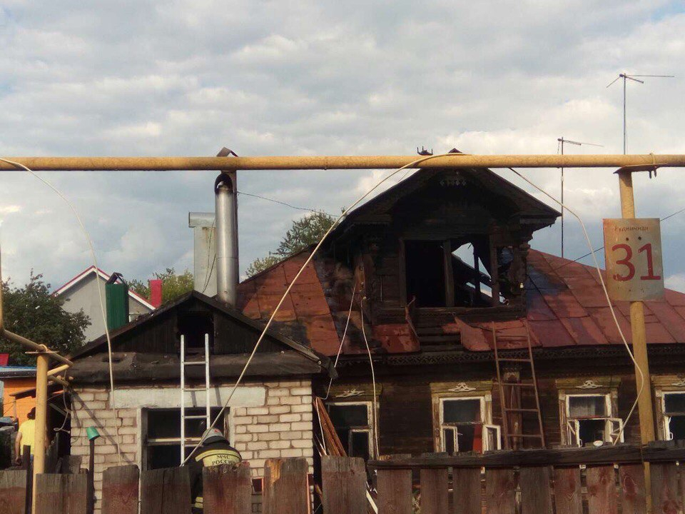 В Нижнем Новгороде сгорел жилой дом