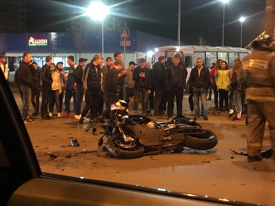 ДТП а Дзержинске Жигули сбили мотоциклиста 16 апреля