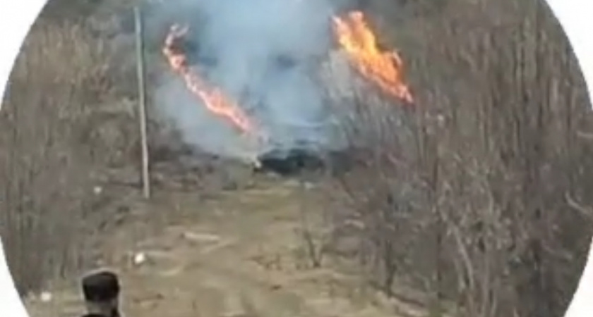 Вспышка пламени: в Нижегородской области загорелось поле
