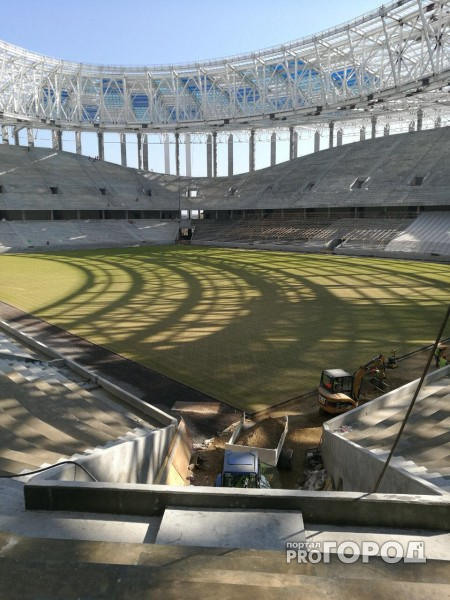 Появились свежие фотографии со строящегося стадиона "Нижний Новгород"