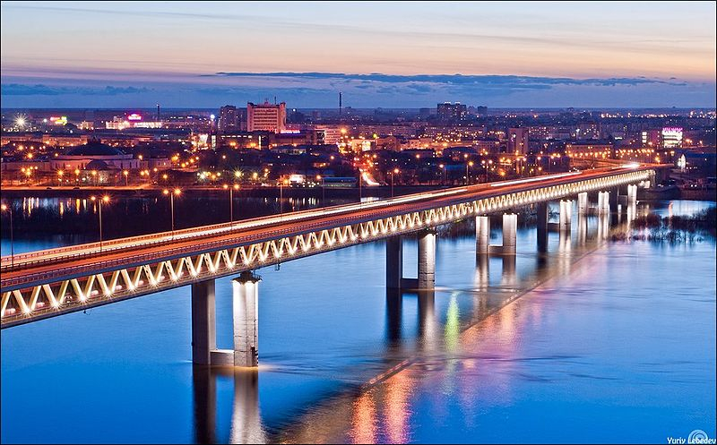 Движение транспорта по метромосту закрыли по ночам в Нижнем Новгороде