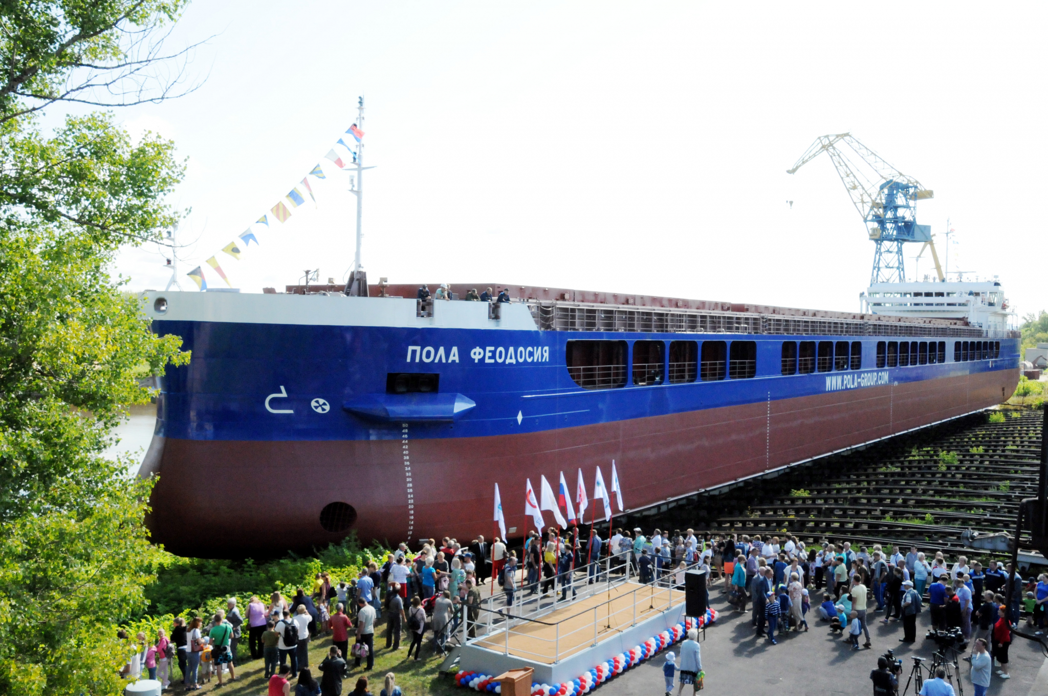 Сухогруз «Пола Феодосия» спущен на воду в Нижнем Новгороде