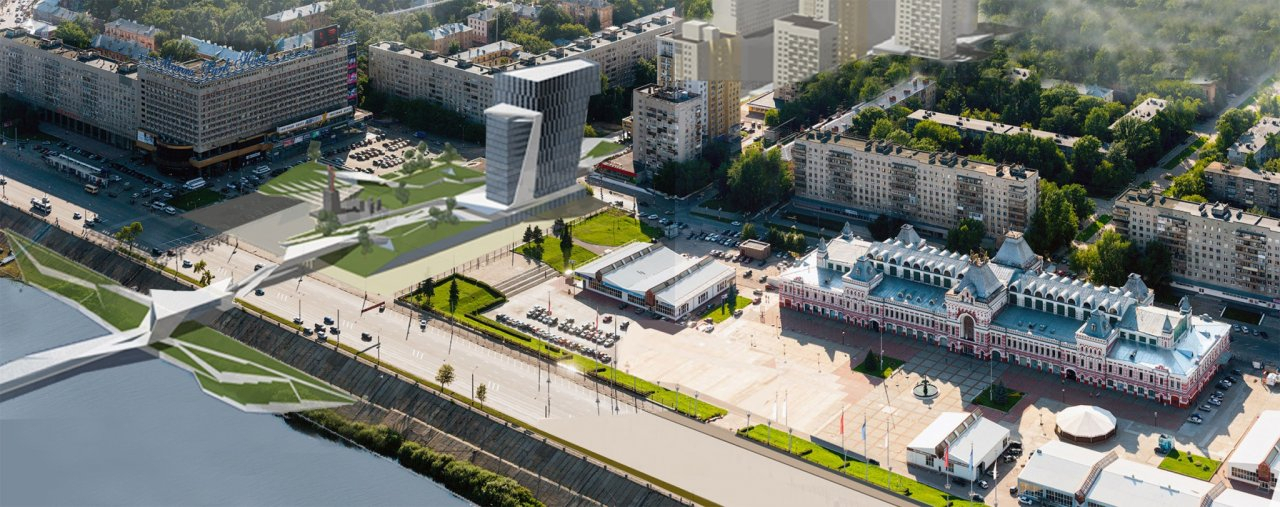 Мост на пляж: нижегородские архитекторы подготовили концепцию преобразования площади Ленина
