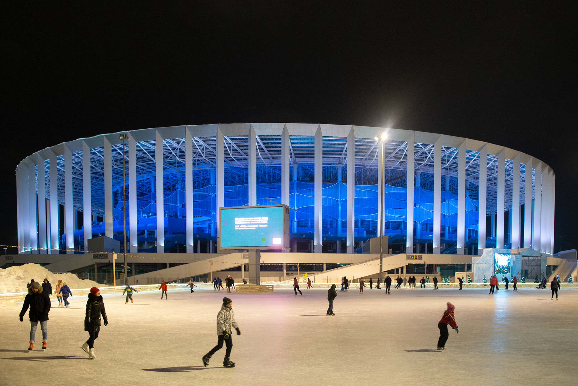 У стадиона «Нижний Новгород» откроется зимняя площадка и каток