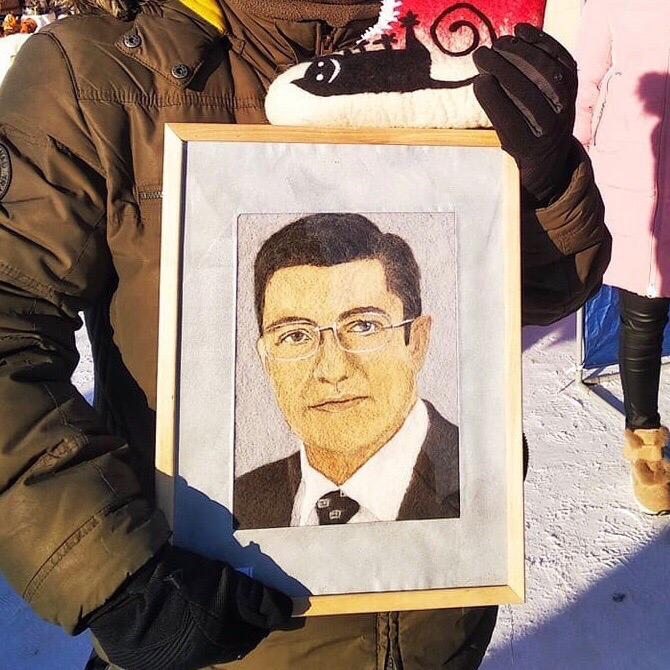 Нижегородские мастера сваляли портрет Глеба Никитина
